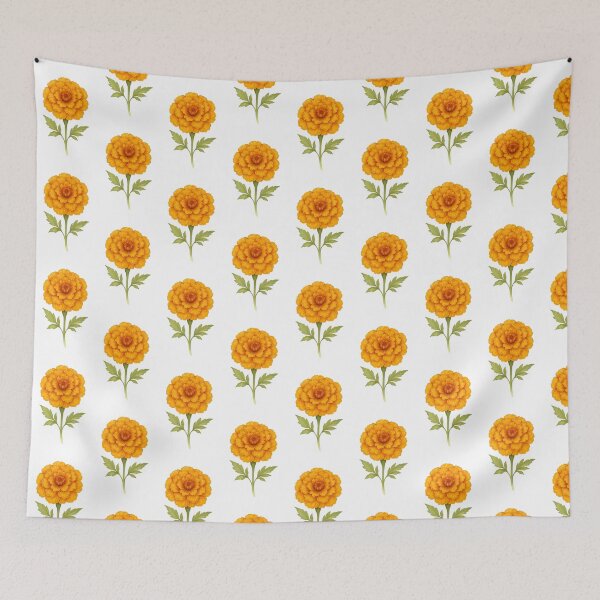 Item preview, Marigold Flower – October Birth Flower designed and sold by BrushAndBreathe.