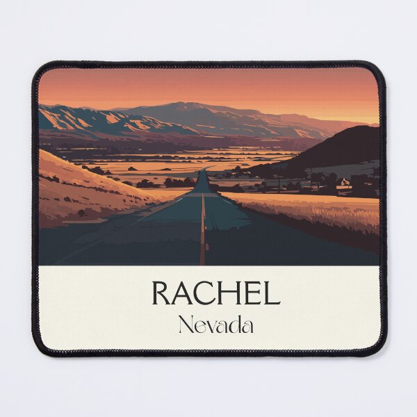 Item preview, Rachel Nevada Travel Poster | Vintage Extraterrestrial Highway & Area 51 Art designed and sold by TuncGK.