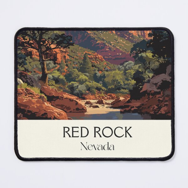 Item preview, Red Rock Canyon Nevada Poster | Vintage Sandstone Peaks & Scenic Drive Art designed and sold by TuncGK.