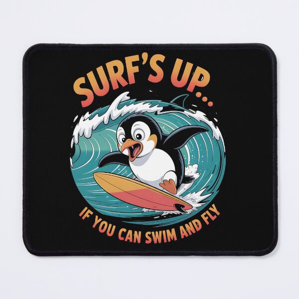 Item preview, Surfing penguin - sarcastic penguin - penguin sports - cute penguin - arcastic animal - hilarious penguin - sarcastic workout -penguin sports fan designed and sold by JansenGS.