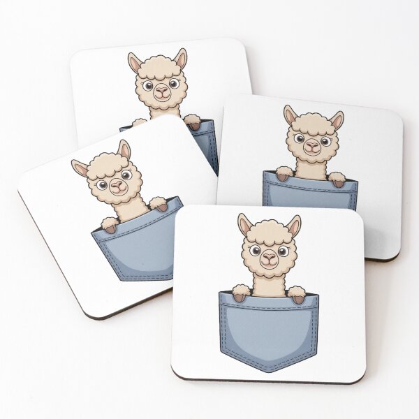 Item preview, Cartoon Alpaca in Pocket designed and sold by NicolasGlowArt.