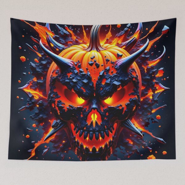 Item preview, Helloween Metal Pumpkin tshirt designed and sold by artmanikin.