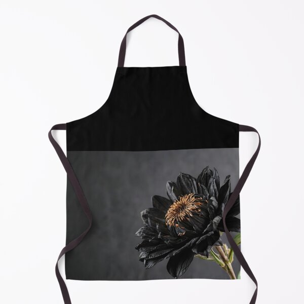 Item preview, Black Zinnia Gerbera – Single Flower on Dark Grey designed and sold by EmeraldeaArt.