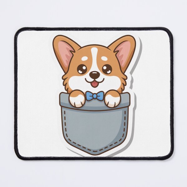 Item preview, Cartoon Corgi in Pocket designed and sold by NicolasGlowArt.