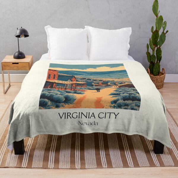 Item preview, Virginia City Nevada Poster | Vintage Old West & Comstock Lode Town Art designed and sold by TuncGK.