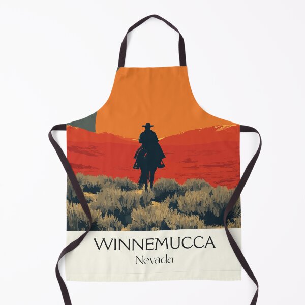 Item preview, Winnemucca Nevada Travel Poster | Vintage Cowboy & Great Basin Sunset Art designed and sold by TuncGK.