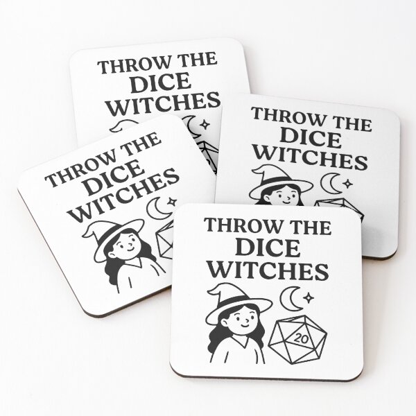 Item preview, Throw The Dice Witches Funny DnD Gamer Design designed and sold by SlomianyPisarz.