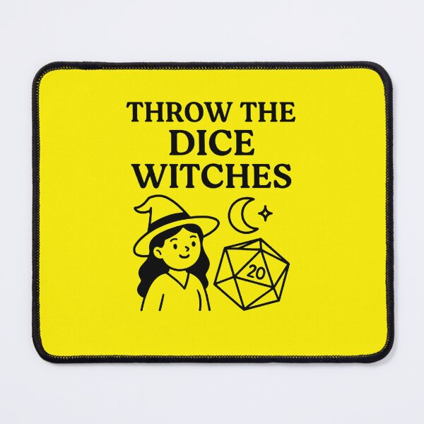 Item preview, Throw The Dice Witches Funny DnD Gamer Design designed and sold by SlomianyPisarz.