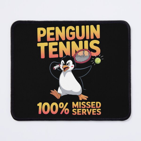 Item preview, Penguin tennis - sarcastic penguin - penguin sports - cute penguin - arcastic animal - hilarious penguin -  sarcastic workout  -penguin sports fan designed and sold by JansenGS.