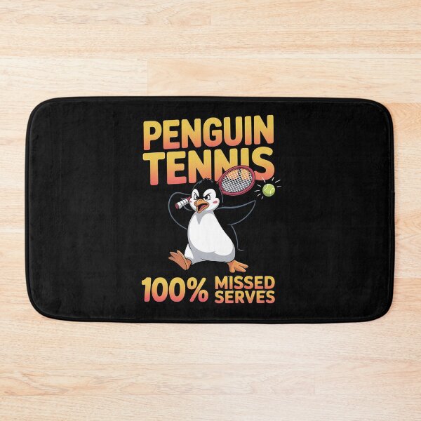 Item preview, Penguin tennis - sarcastic penguin - penguin sports - cute penguin - arcastic animal - hilarious penguin -  sarcastic workout  -penguin sports fan designed and sold by JansenGS.