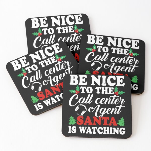 Item preview, Be Nice To The Call Center Agent Santa Is Watching Christmas designed and sold by louissha.