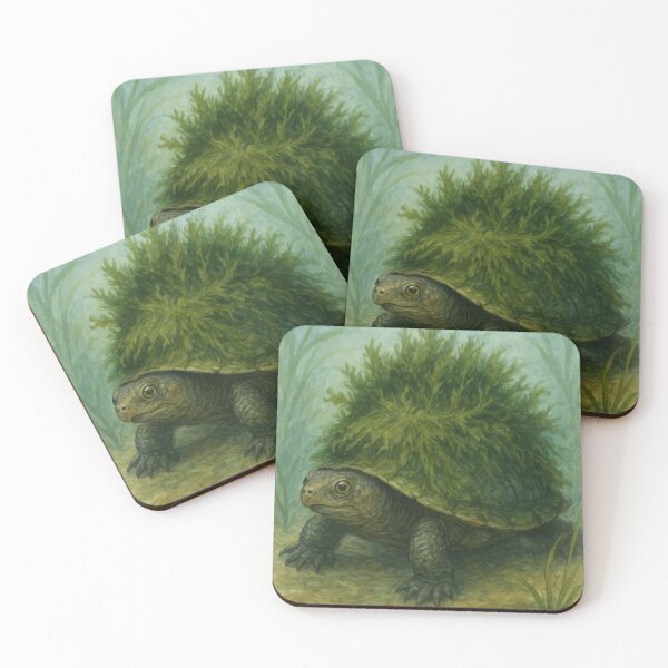 Item preview, Mary River Turtle Artwork – Rare Algae-Covered Freshwater Turtle designed and sold by NocturnalNook.
