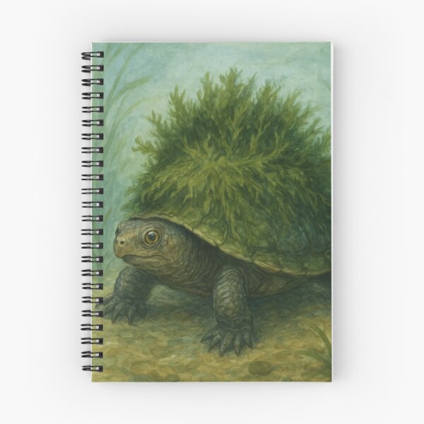 Item preview, Mary River Turtle Artwork – Rare Algae-Covered Freshwater Turtle designed and sold by NocturnalNook.
