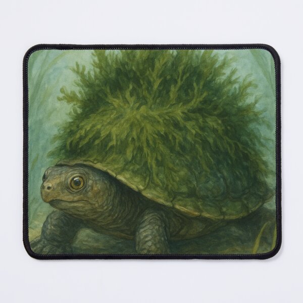 Item preview, Mary River Turtle Artwork – Rare Algae-Covered Freshwater Turtle designed and sold by NocturnalNook.