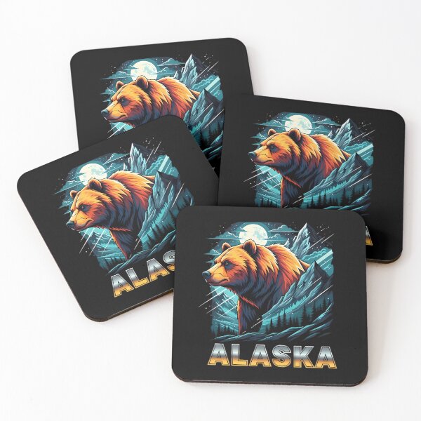 Item preview, Alaskan Bear Landscape designed and sold by Linework Studio.