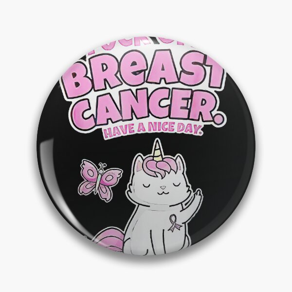Item preview, Canker-Unicorn-Cat-Butterfly-Funny-Fuck-Off-Breast-Cancer designed and sold by giptrocac.