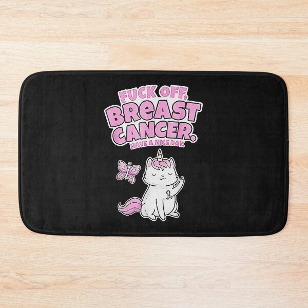 Item preview, Canker-Unicorn-Cat-Butterfly-Funny-Fuck-Off-Breast-Cancer designed and sold by giptrocac.