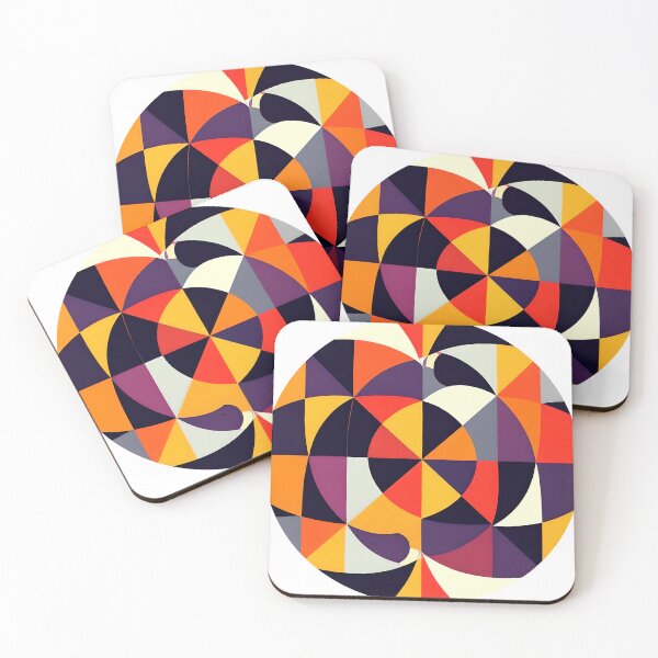 Item preview, colorful geometric round abstract design designed and sold by SmashingDeals.