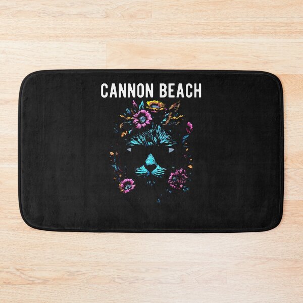 Artikelvorschau, Cannon-Beach-Awesome-Cat-Wearing-Sunglasses-Blumen-Design entworfen und verkauft von giptrocac.