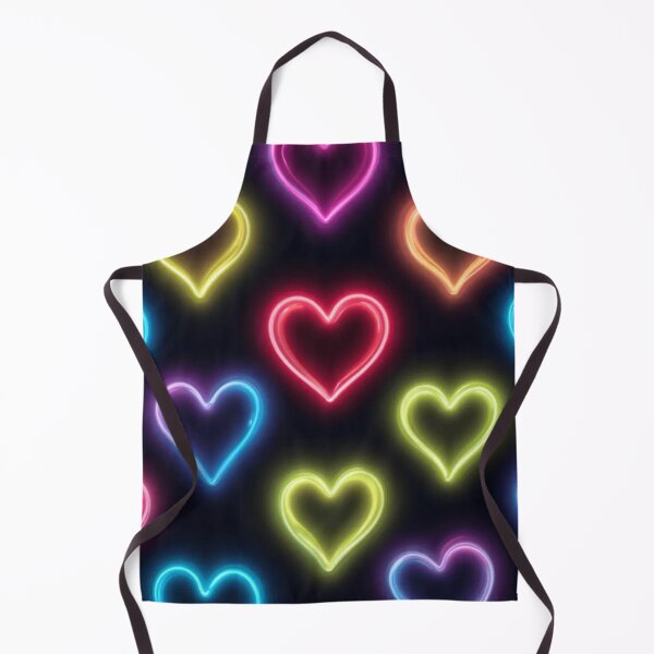 Item preview, Neon Hearts Glow Against Black designed and sold by InezPhotography.