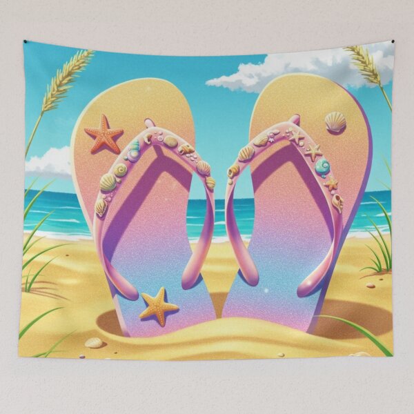 Item preview, Two flip-flaps with seashell classic tshirt designed and sold by anandsiva2703.