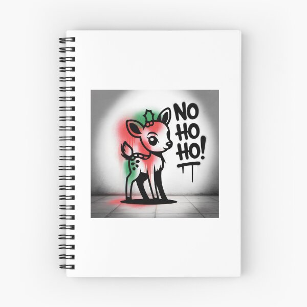 Item preview, Cheeky Holiday Fawn and the “NO HO HO!” Graffiti designed and sold by SplashTastic.