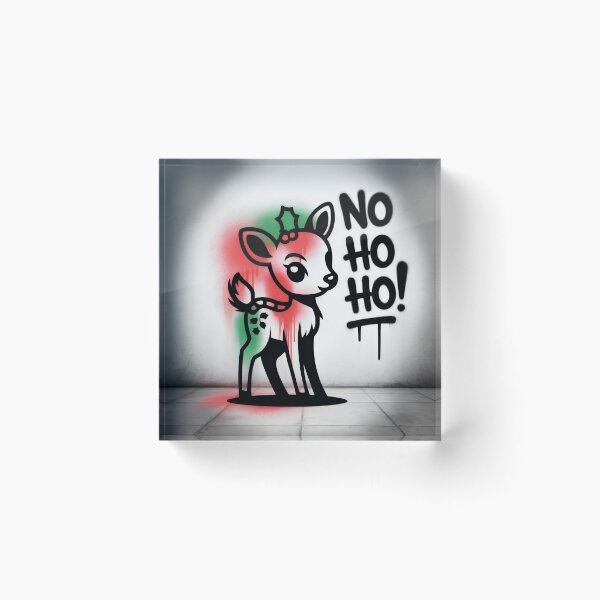 Item preview, Cheeky Holiday Fawn and the “NO HO HO!” Graffiti designed and sold by SplashTastic.