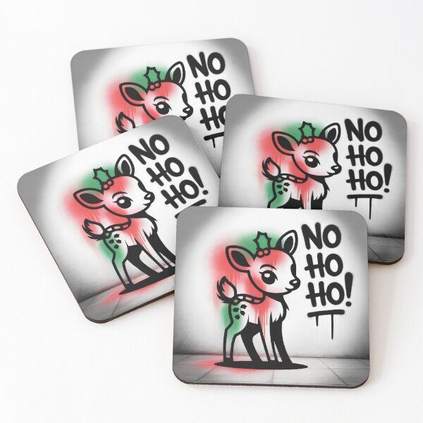 Item preview, Cheeky Holiday Fawn and the “NO HO HO!” Graffiti designed and sold by SplashTastic.