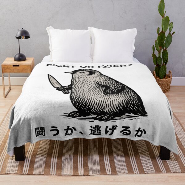 Item preview, Fight Or Flight Penguin Meme Shirt  Funny Angry Bird With Knife And Dark Humor Twist designed and sold by Tayonn.