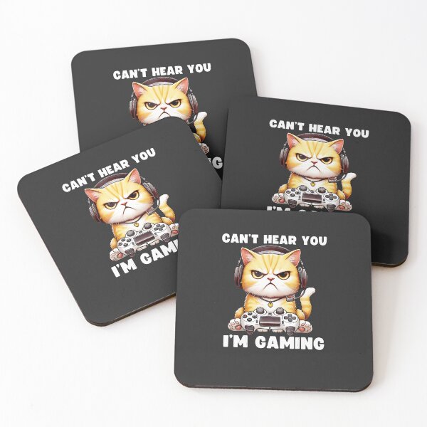 Item preview, Can'T-Hear-You-I'M-Gaming-Funny-Cat-Video-Gamers-Headset-(1) designed and sold by rappadfdeuin.