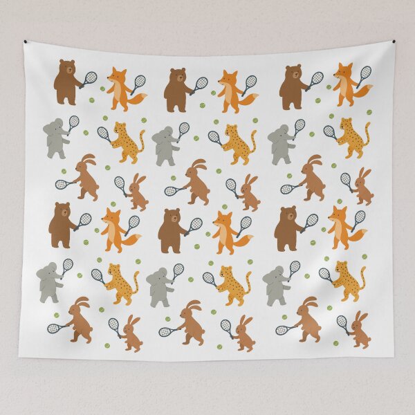 Item preview, Animal tennis squad pattern designed and sold by DKunic.