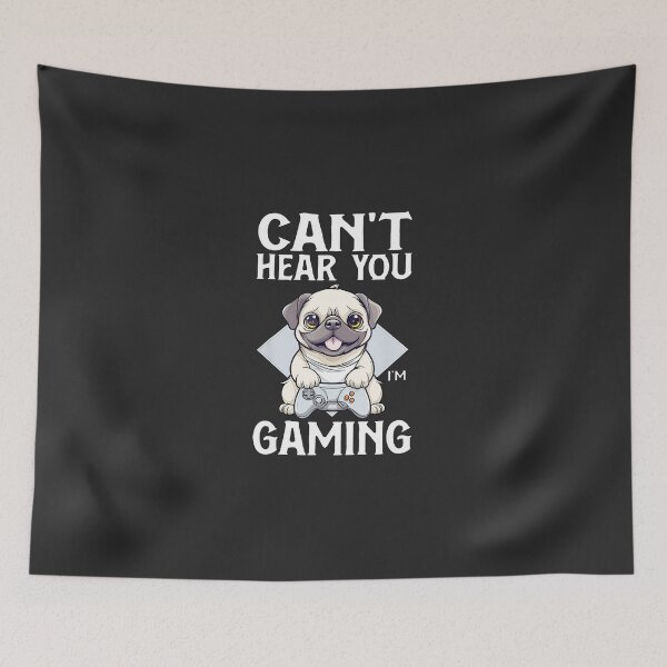 Item preview, Can'T-Hear-You-I'M-Gaming-Pug-Dog-Games-Gamer-Controller designed and sold by rappadfdeuin.