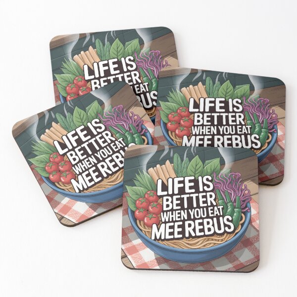 Item preview, Life is better when You eat Mee Rebus – Food Illustration designed and sold by EmeraldeaArt.