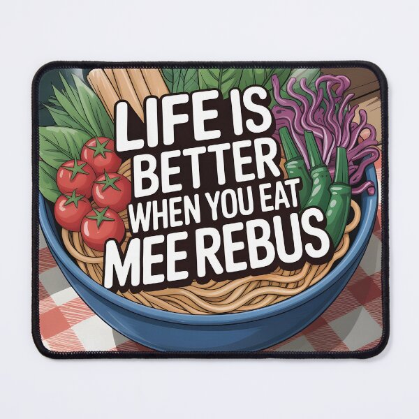 Item preview, Life is better when You eat Mee Rebus – Food Illustration designed and sold by EmeraldeaArt.
