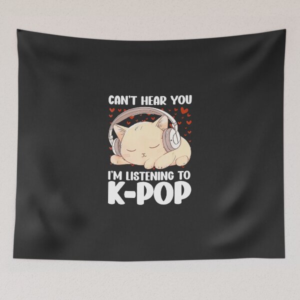 Item preview, Can'T-Hear-You-I'M-Listening-Kpop-Cat-K-Pop-Merchandise-(1) designed and sold by rappadfdeuin.