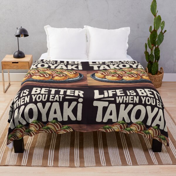 Item preview, Life is better when You Eat Takoyaki Octopus – Food Illustration designed and sold by EmeraldeaArt.