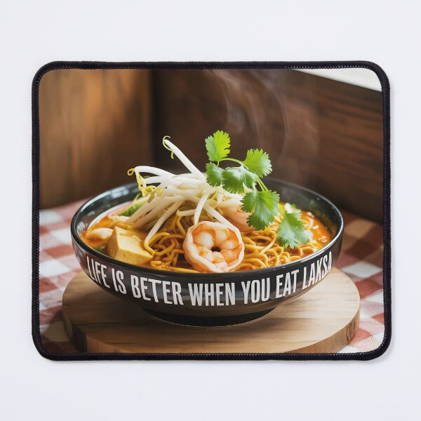 Item preview, Life Is Better When You Eat Laksa Bowl – Funny Food Photo Design designed and sold by EmeraldeaArt.