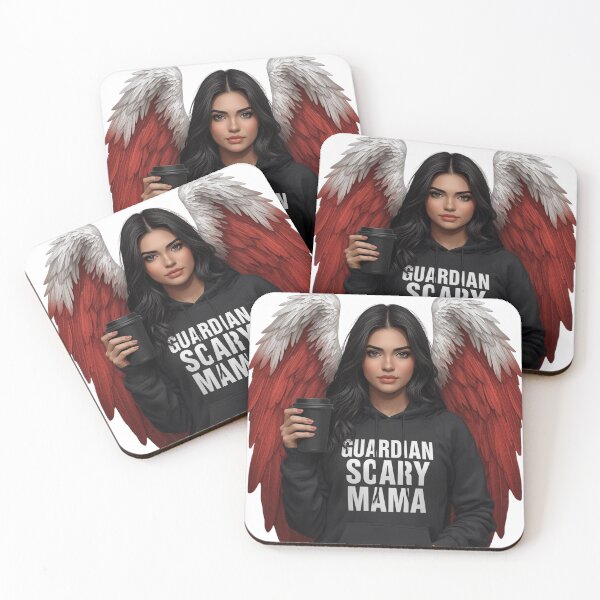 Item preview, Guardian Scary Mama – Coffee Angel Illustration | Guardian Angel Collection designed and sold by Scaryangelfx.