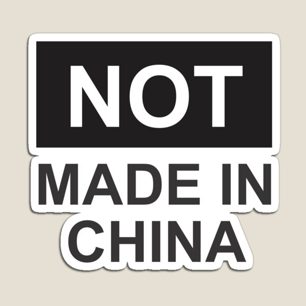 Vista previa del artículo con la obra «China no hizo manufact Fake», diseñado y vendido por Homo Sapiens.