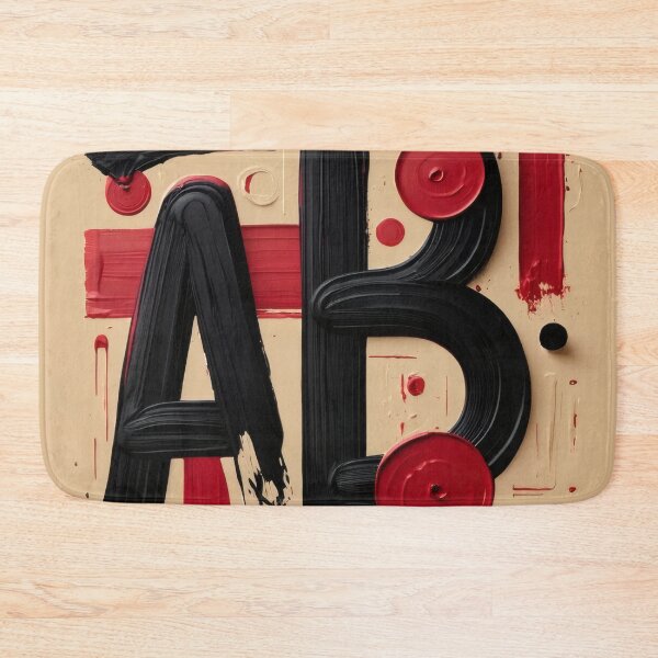 Item preview, Bold Abstract Typography with Paint Strokes designed and sold by Ombrya.