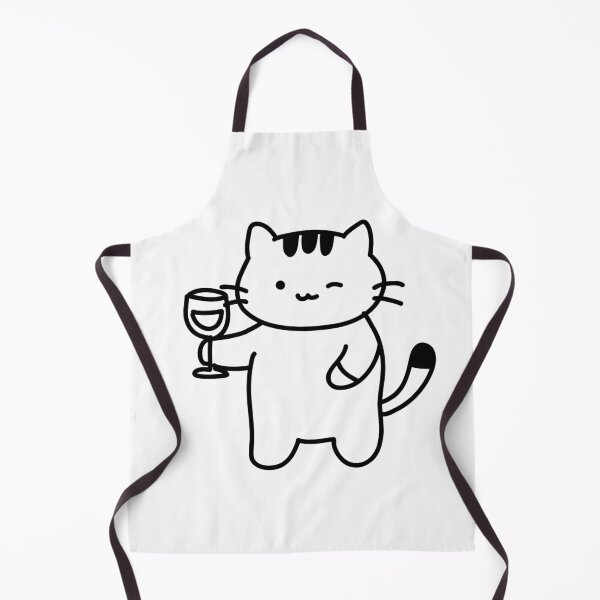 Item preview, Sophisticated Cat with Wine Glass – Funny Wine Lover Cat designed and sold by PinFlick.