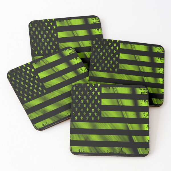 Item preview, Green Grunge American Flag designed and sold by artistwill.