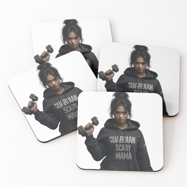 Item preview, Guardian Scary Mama – Fighter Hoodie Illustration | Guardian Angel Collection designed and sold by Scaryangelfx.