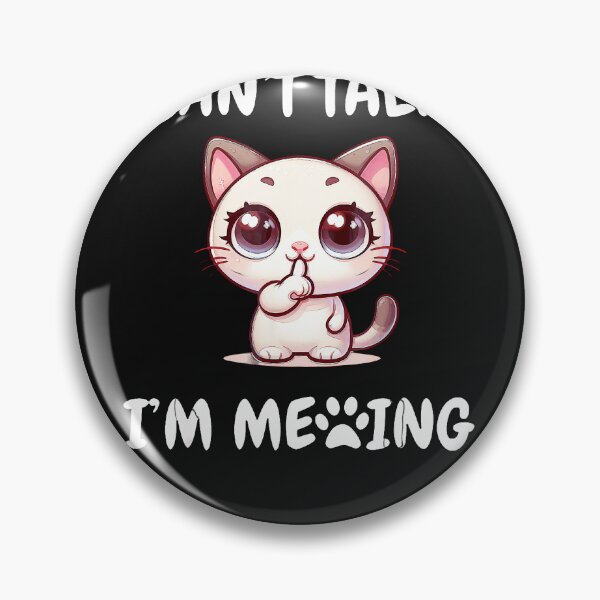 Item preview, Can'T-Talk-I'M-Mewing-Funny-Trendy-Sarcastic-Meowing-Cat designed and sold by mavishgjens.