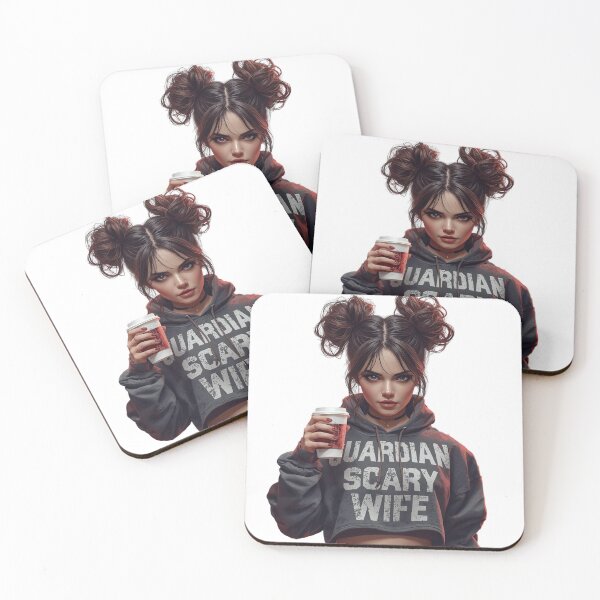 Item preview, Guardian Scary Wife – Coffee Rebel Illustration | Guardian Angel Collection designed and sold by Scaryangelfx.