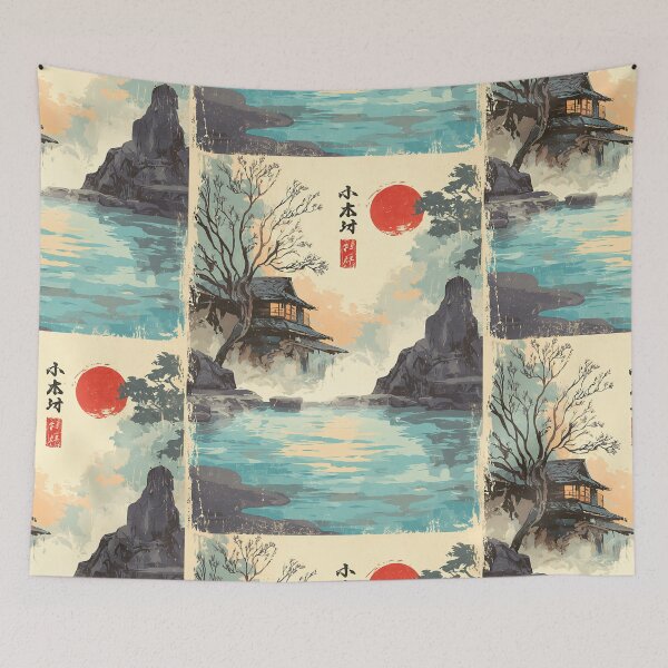 Item preview, Peaceful Japanese Hot Springs designed and sold by bapupa.