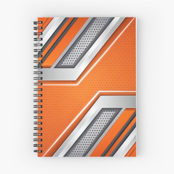 Item preview, Dynamic Orange and Silver Abstract Geometric Tech Background designed and sold by ML-Media.