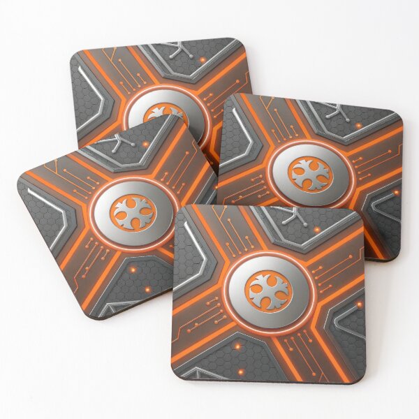 Item preview, Futuristic Glowing Orange Circuitry Background designed and sold by RGShirtWorks.