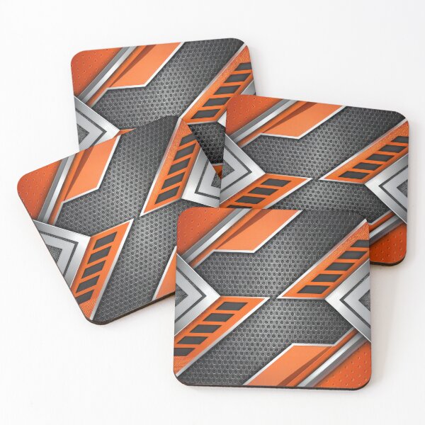 Item preview, Dynamic Orange and Grey Abstract Tech Background designed and sold by RGShirtWorks.