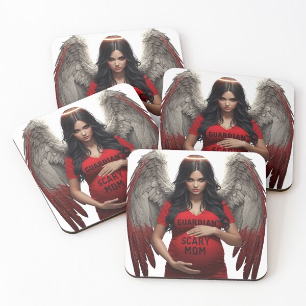 Item preview, Guardian Scary Mom – Pregnant Guardian Angel Illustration | Guardian Angel Collection designed and sold by Scaryangelfx.